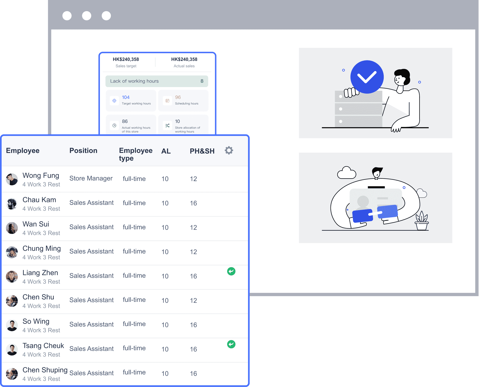 Time & Attendance Illustration